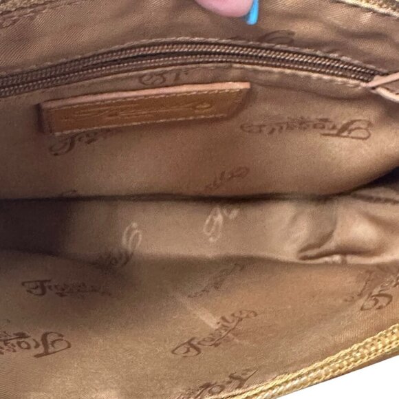 Fossil 1954 Leather Short Shoulder Bag Purse Small Tan Boho - Picture 8 of 8